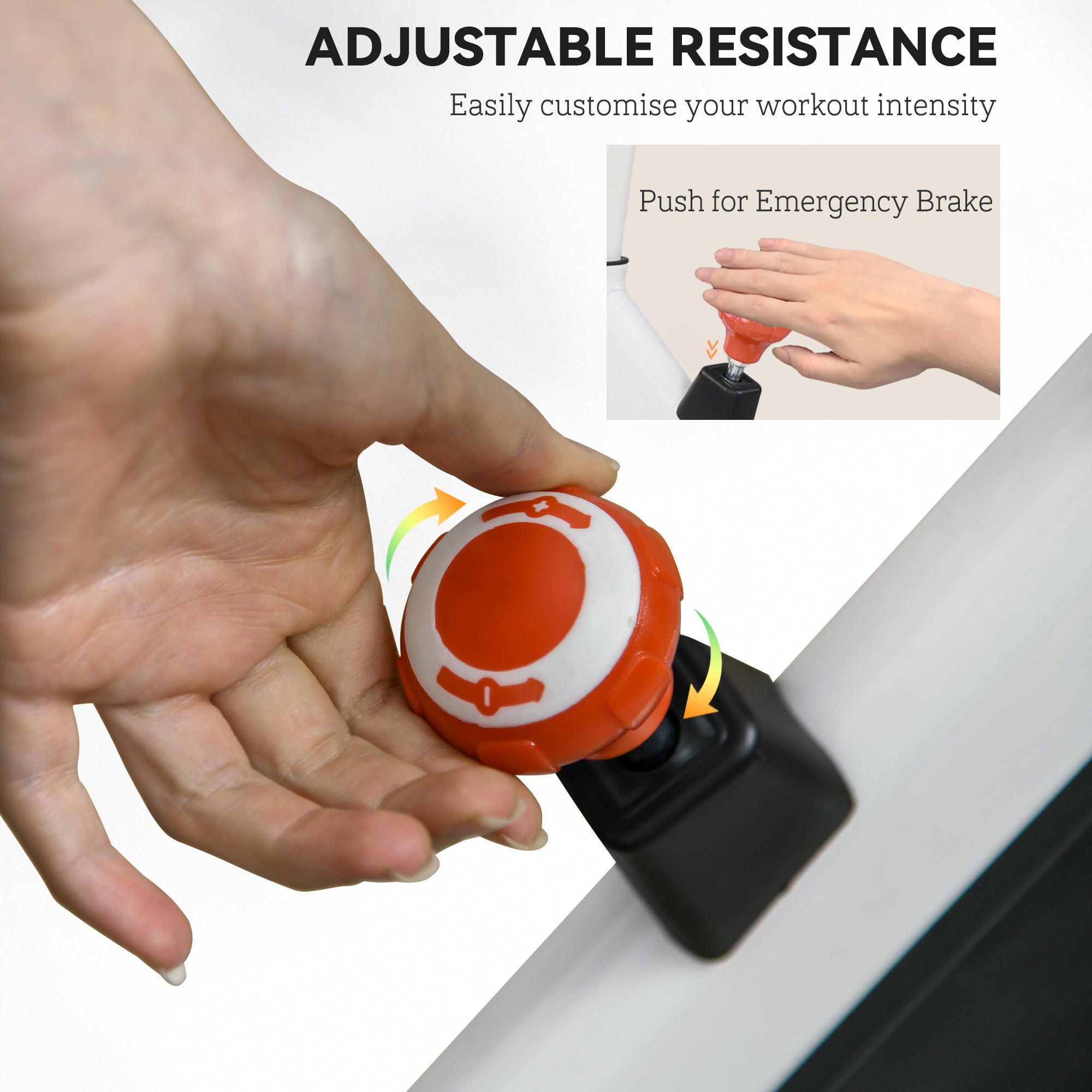 Kozy Exercise Bike, 8kg Flywheel Stationary Bike Indoor Cycling Machine with Adjustable Resistance Seat Handlebar, White