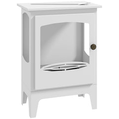 Kozy - Freestanding Ethanol Fireplace, Steel Bioethanol Fireplace with Stainless Steel Flame Snuffer, 1.2L Tank, 3 Hours Burning Time for Indoor, White