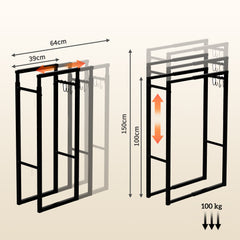 Kozy - 40-65/100-150cm Adjustable Metal Firewood Log Holder