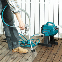 Kozy - Airless Paint Sprayer, Thinning-Free, Electric﻿ Fence Paint Sprayer for Exterior and Interior DIY Painting Projects, Wall Spray Gun Machine, Household Use, 1.5L/min, 200 Bar, 7.5 m Hose Blue