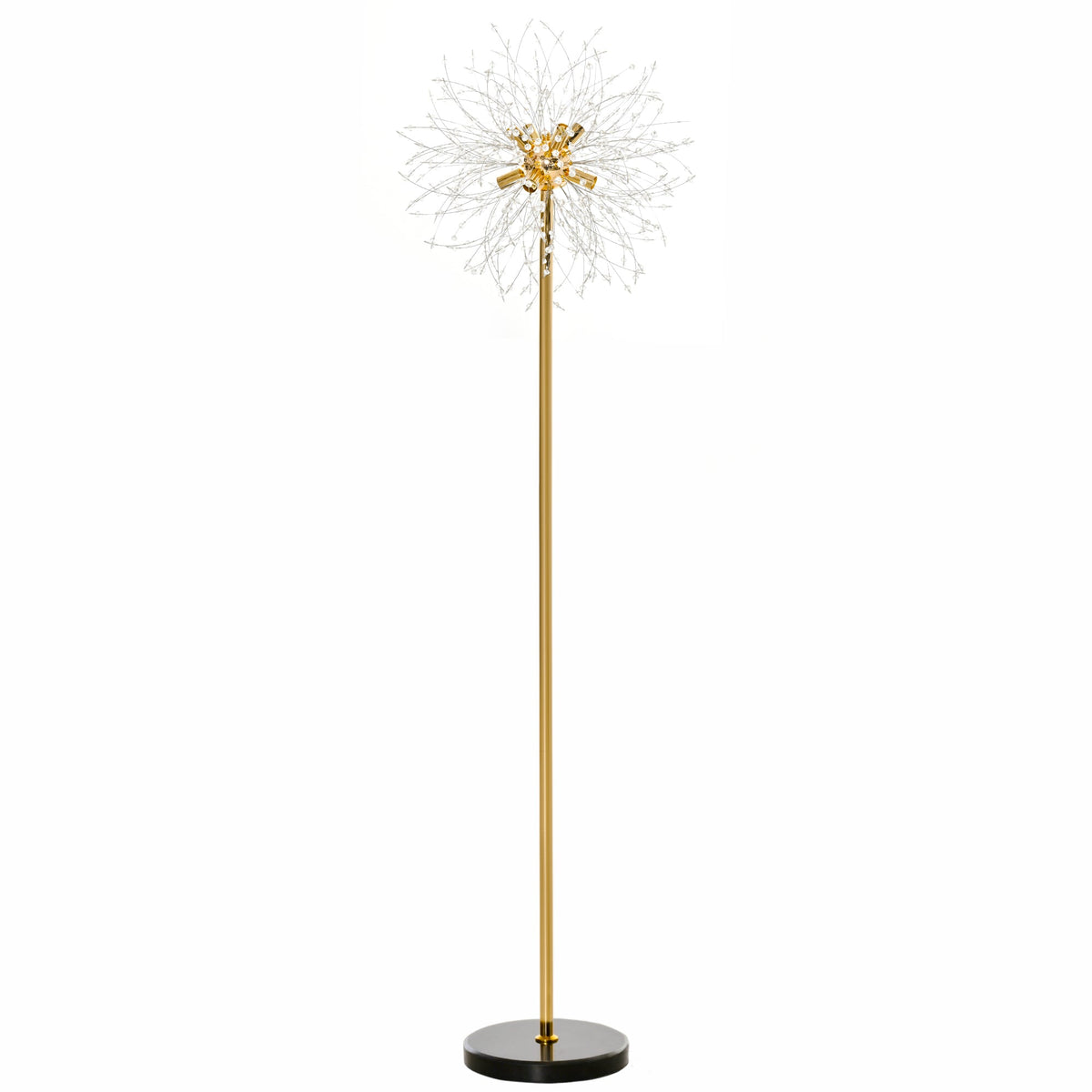 HOMCOM Modern Floor Lamp, Tall Standing Lamp with Dandelion-like Lampshade for Living Room | Aosom UK