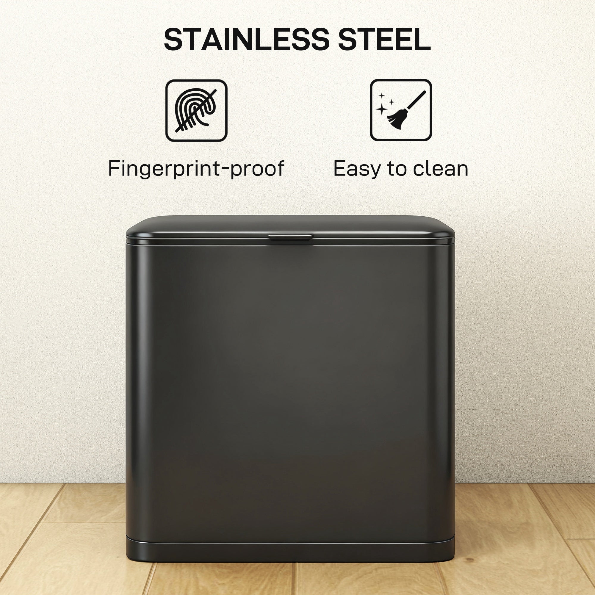 Kozy 8L Hanging Kitchen Bin, Rubbish bin with Lid and Removable Inner Bucket for Kitchen Cabinet Door, Under Sink, Office