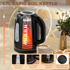 Kozy - Simple Polished Toaster and Kettle Set - Black