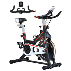 Kozy Exercise Bike, Indoor Cycling, with LCD Display, Heart Rate, Sensor - Black