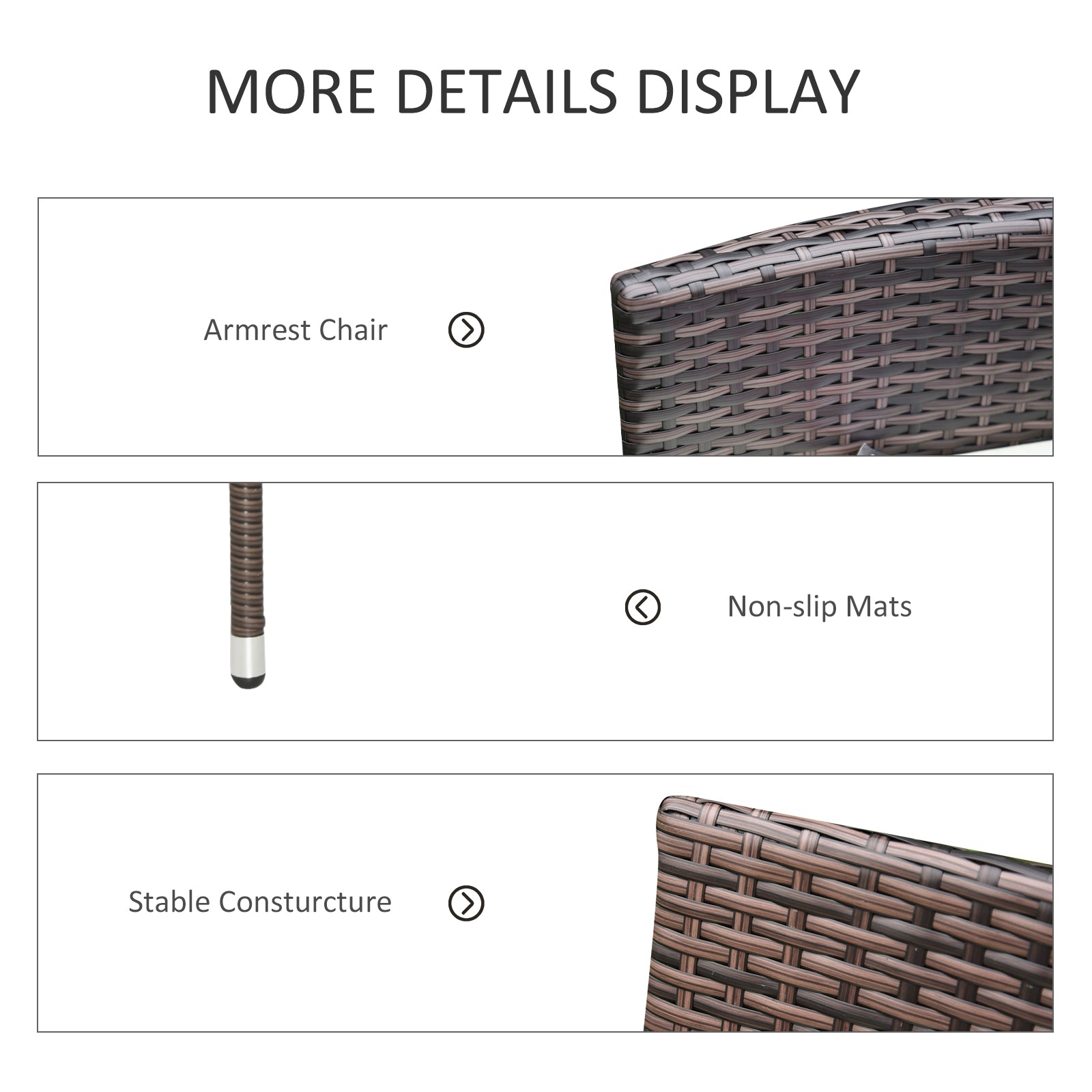 Kozy 2 Pieces Outdoor PE Rattan Dining Chairs Set with Cushion, Garden Armchair with Armrests, High Backrest, Metal Frame Patio Wicker Furniture, Grey