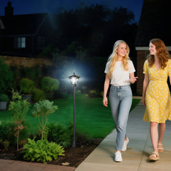 Kozy 1.2m Solar Powered Outdoor Lamp Post - Black