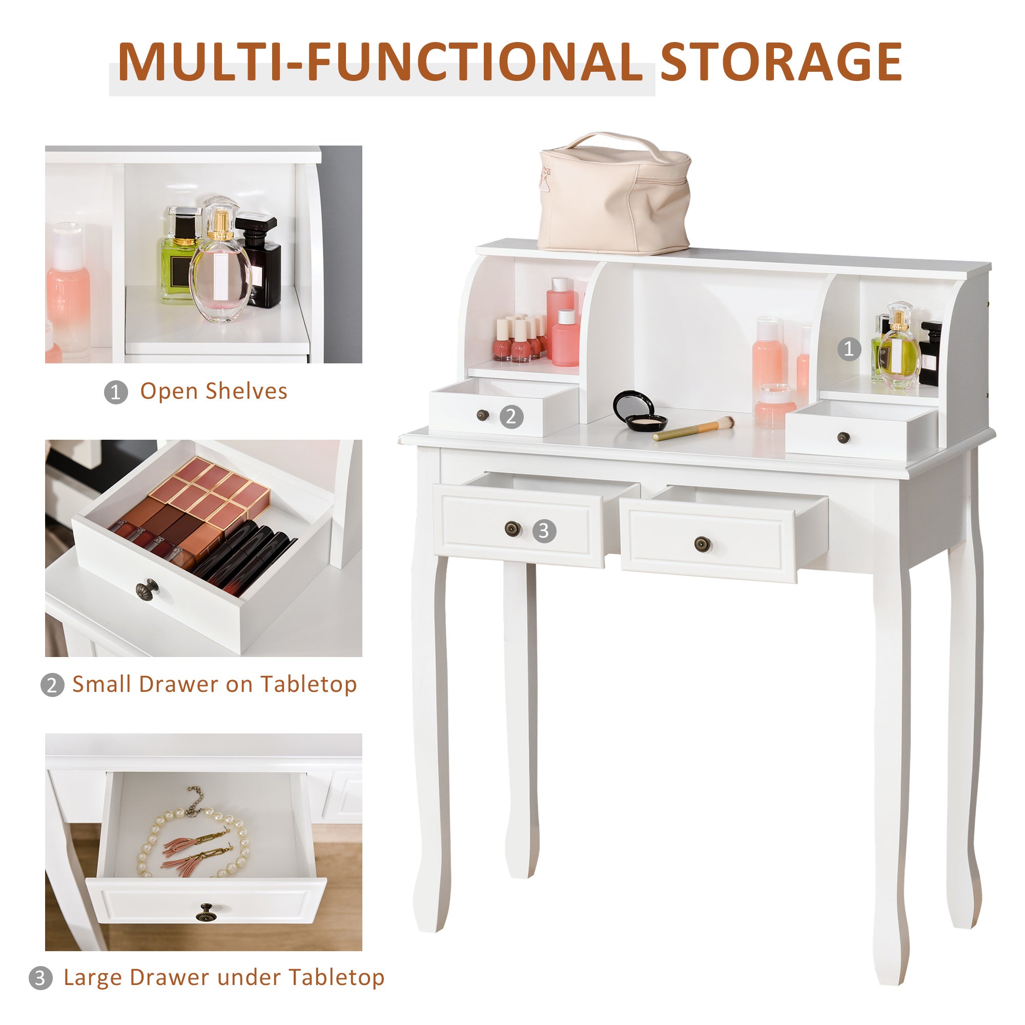 HOMCOM Dressing Table Vanity Make