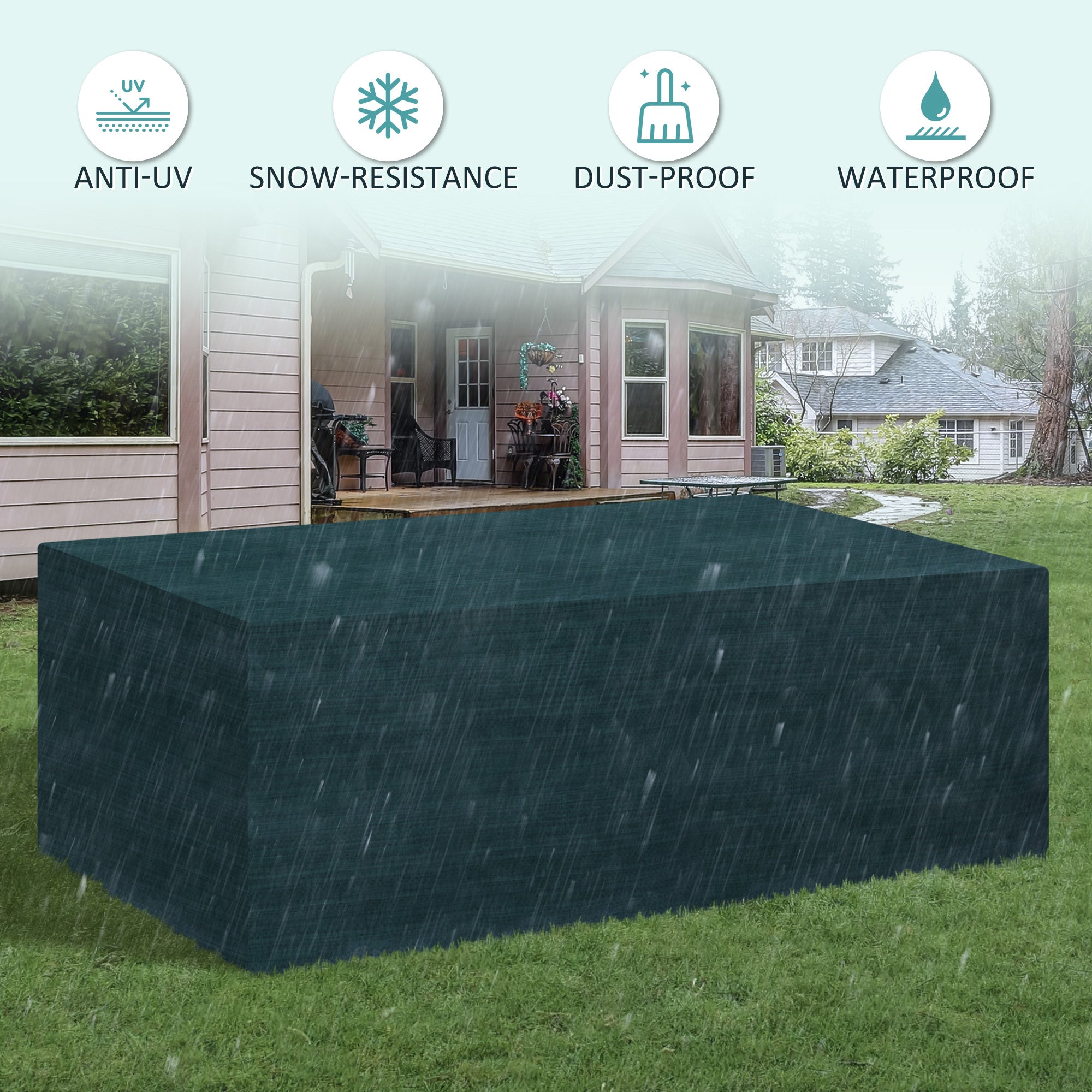 Outsunny  Large Patio Set Cover Outdoor Garden Furniture Protection Cover Protector Waterproof Anti