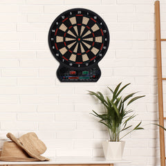 HOMCOM LED Dartboard Electronic Scoreboard 8 Players 27 Games Family Fun w/ 12 Darts 30 Heads Home Office Classic Game