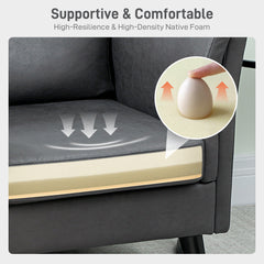 Kozy - Two-Seater Leathaire Sofa - Grey