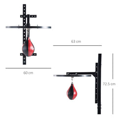 HOMCOM Speedball Platform with Punch Bag, Swivel Bracket for MMA Training & Workout, Includes Ball | Aosom UK