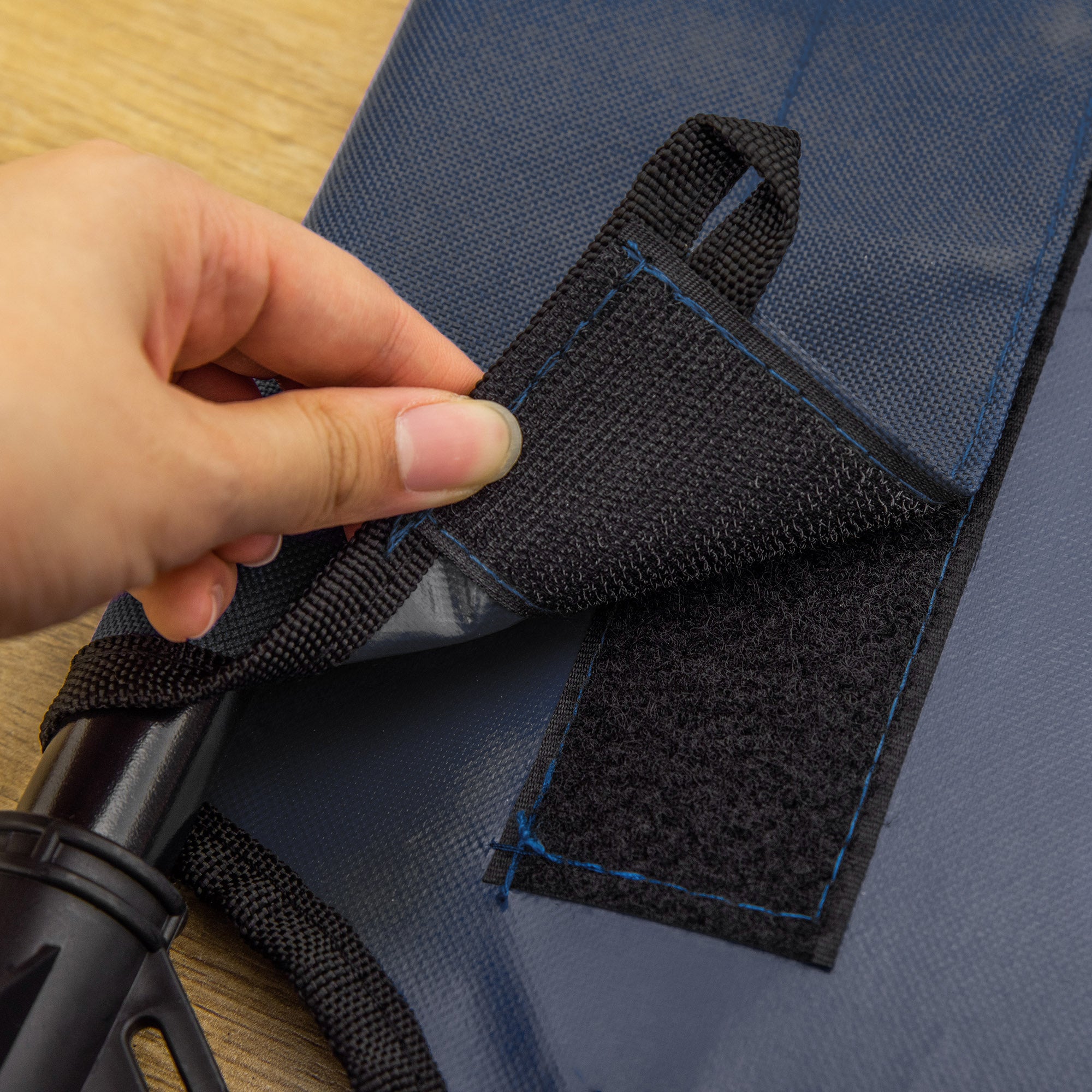 Kozy Raised Dog Bed Cat Elevated Lifted Portable Camping w/ Metal Frame Blue (Large)