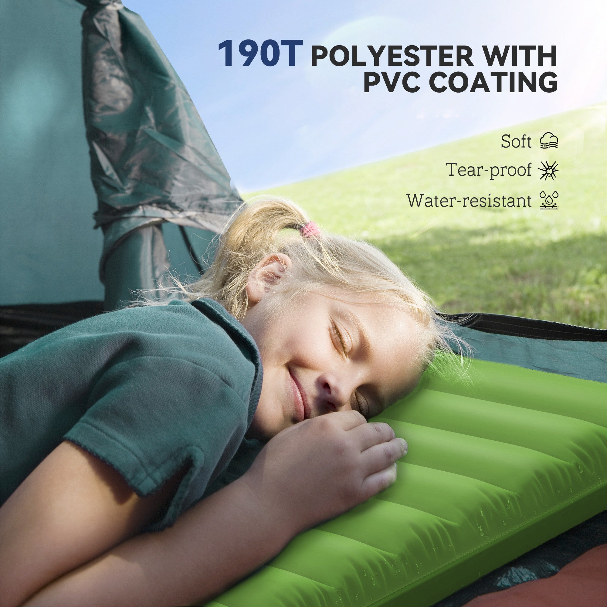 Kozy 2 Person Camping Inflatable Mattress - Green
