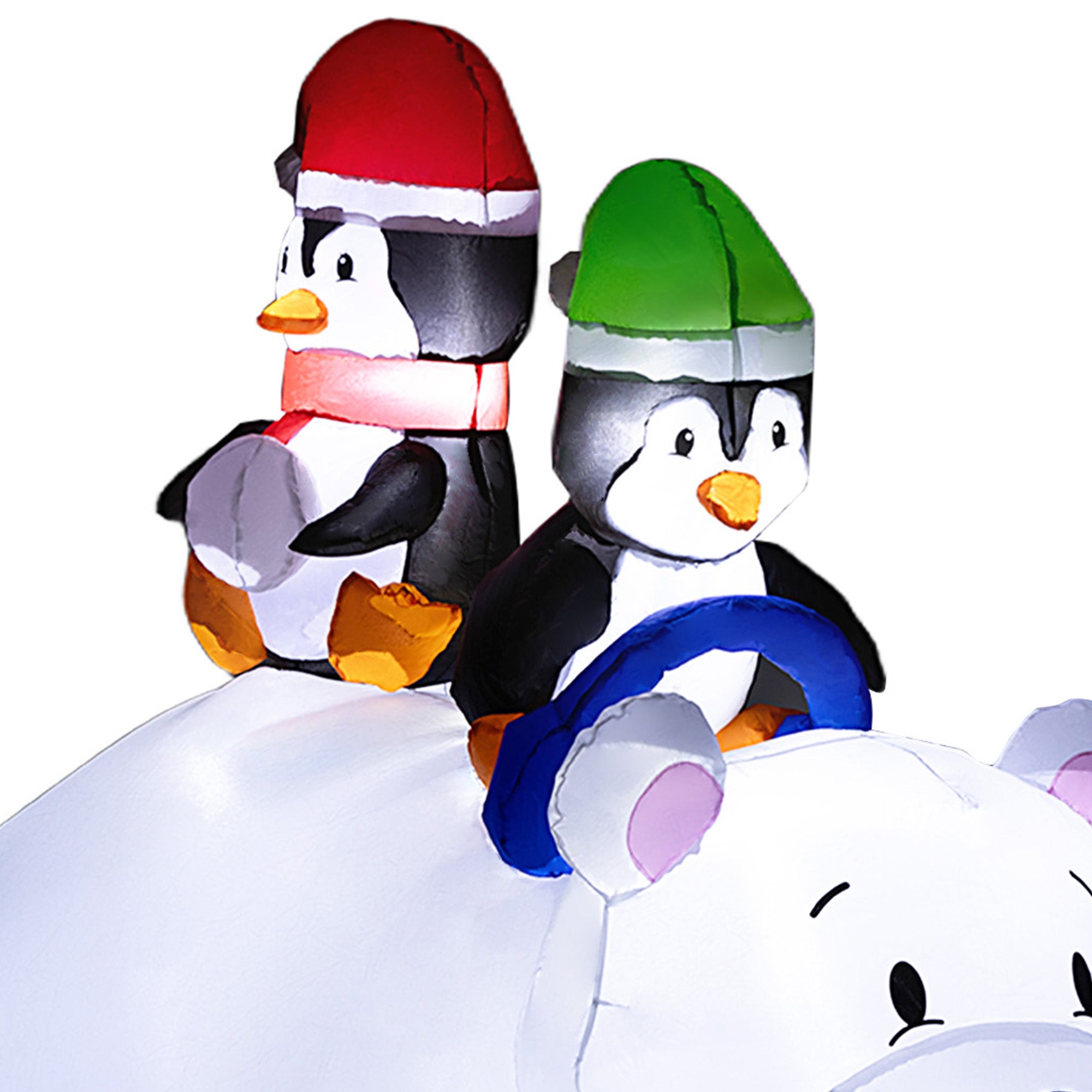 Kozy - 6.4ft Inflatable Polar Bear and Penguin Christmas Inflatable