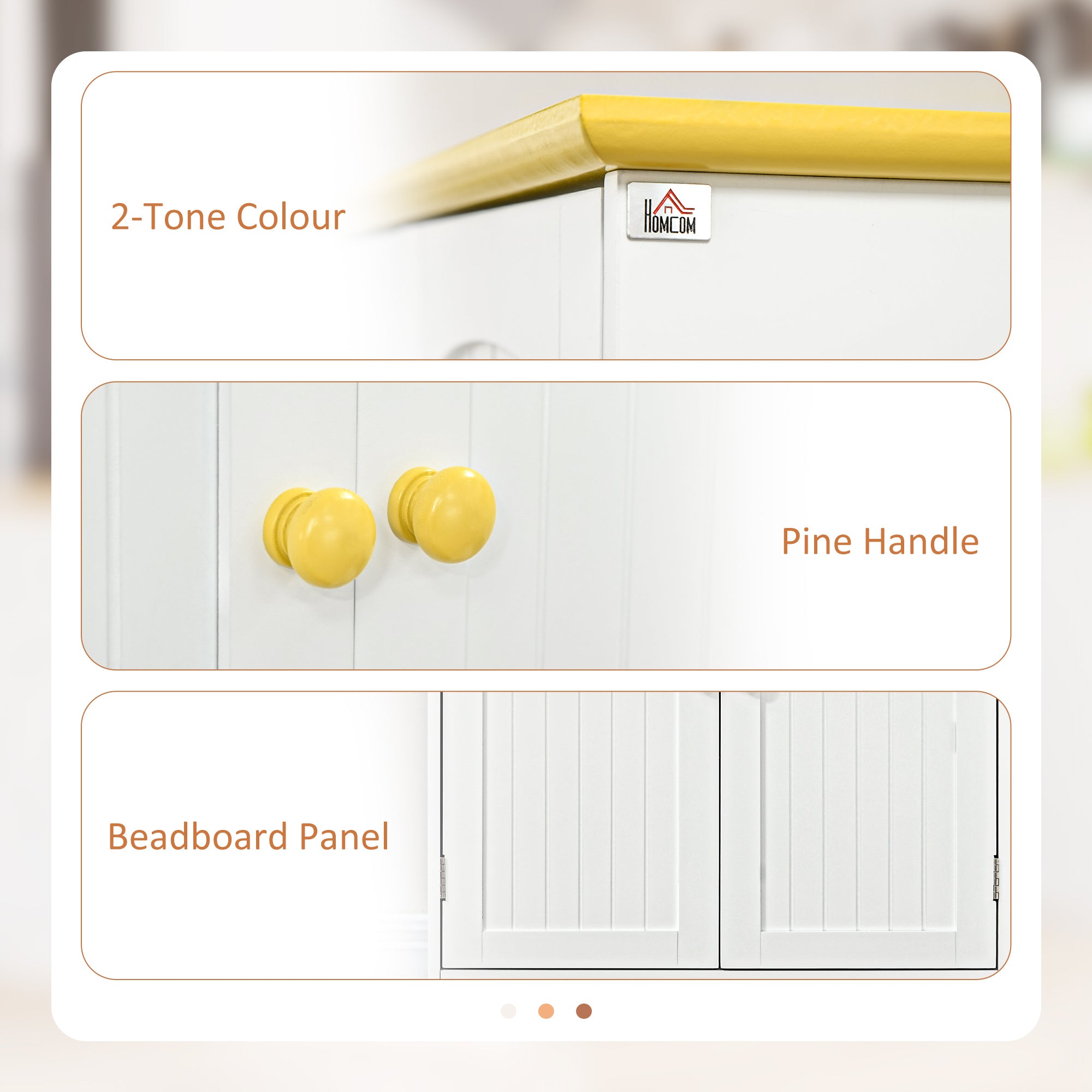 Kozy Freestanding 4-Door Kitchen Cupboard, Storage Cabinet Organizer with 4 Shelves, White