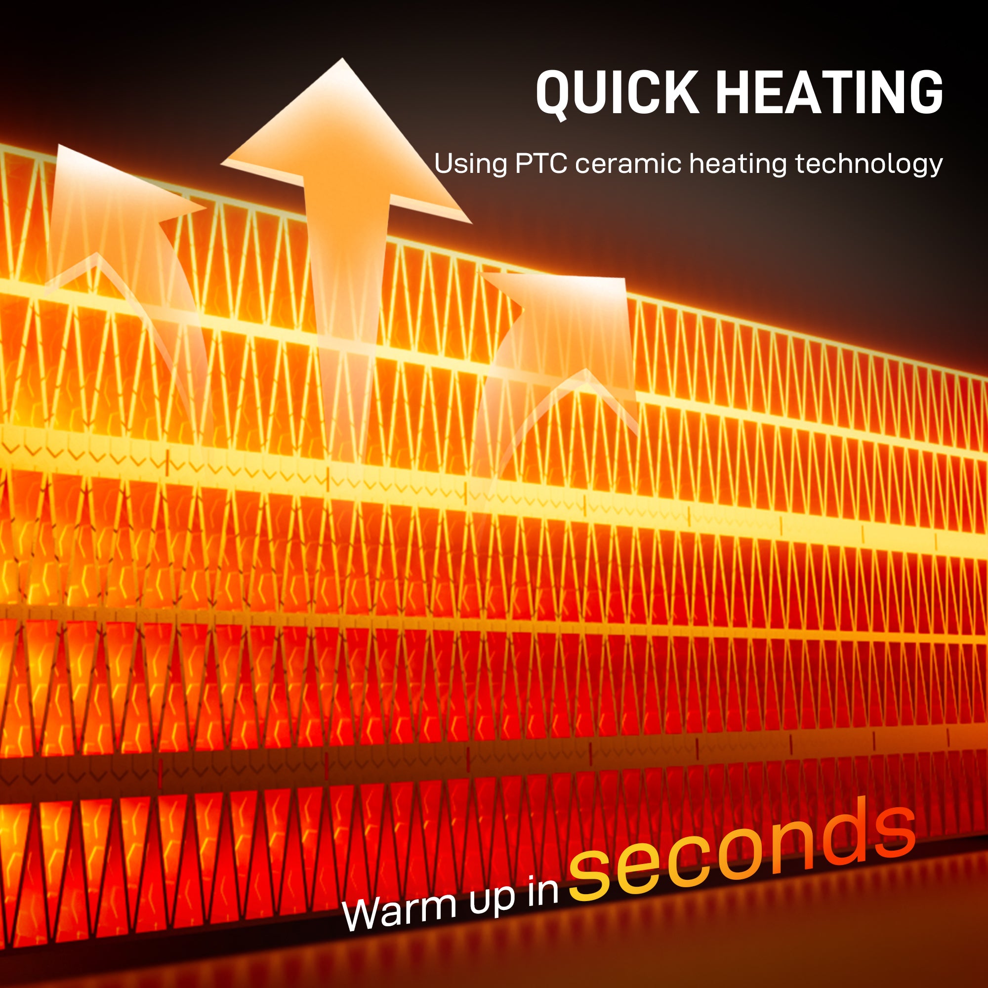 Kozy Ceramic Electric Heater, 1500W Fan Space Heater with 3 Modes, 24H Timer, Flame Effect, Oscillation for Bedroom, White