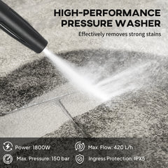 Kozy 150-Bar Pressure Washer, with Accessories - Red/Black