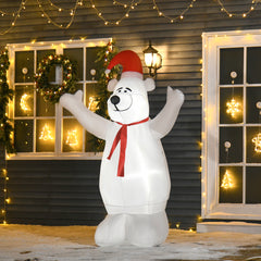 Kozy - 6ft Tall Outdoor Inflatable Bear Airblown Projection Holiday Christmas Lawn Décor