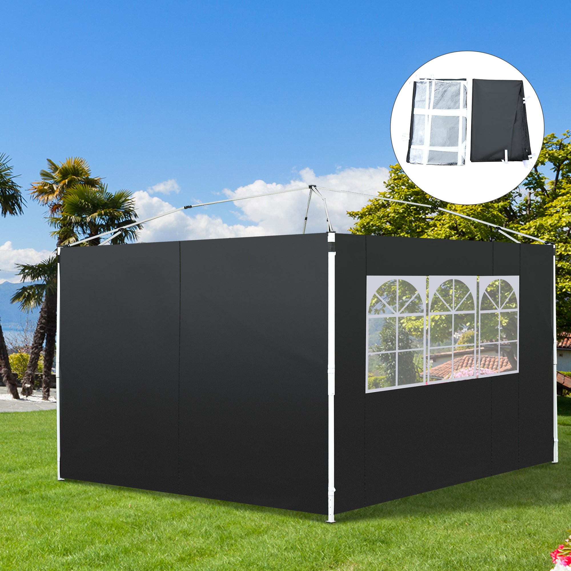 Outsunny 3m Gazebo Exchangeable Side Panels Wall