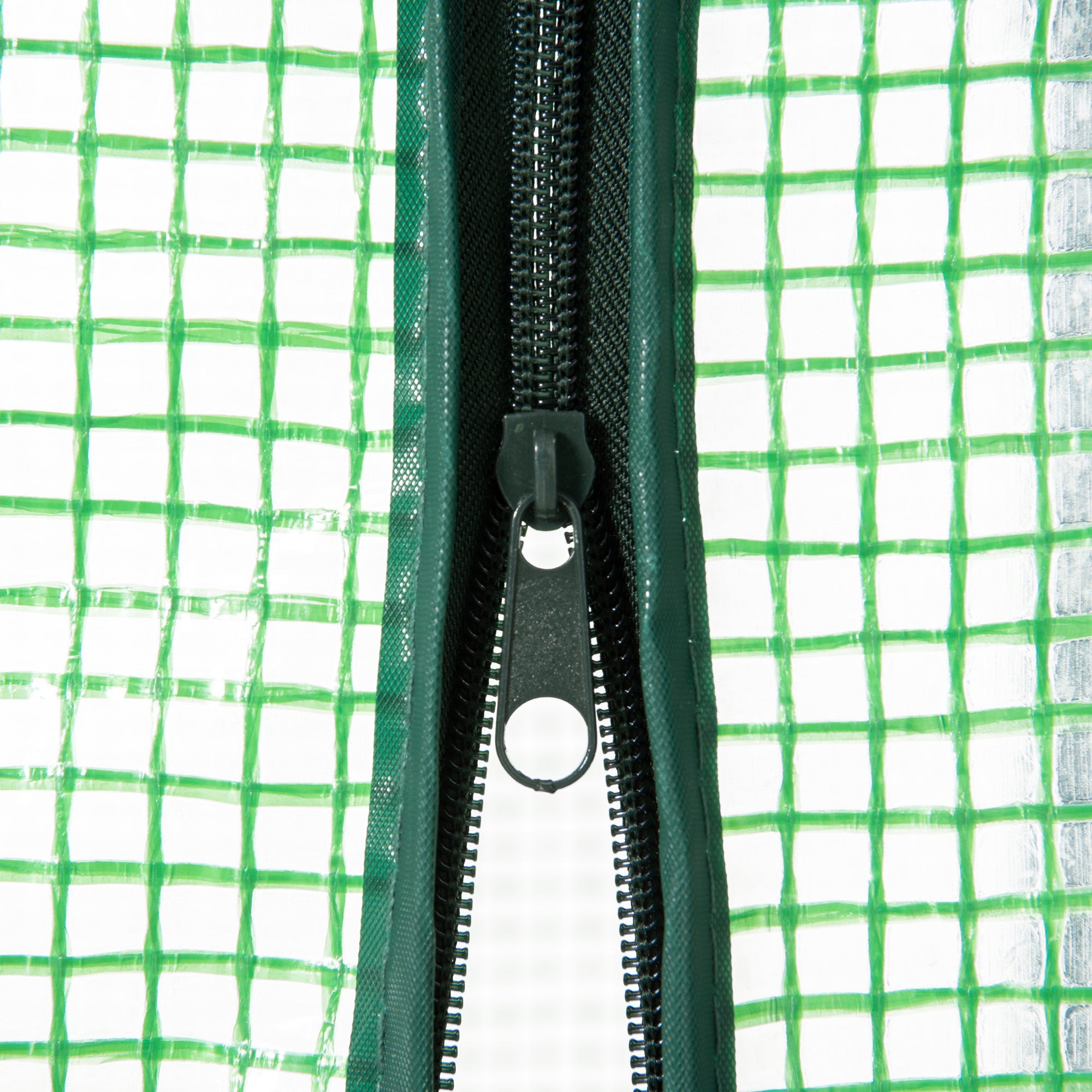 Kozy 4 Tier Mini Greenhouse for Outdoor, Portable Gardening Plant Green House with Storage Shelf, Roll-Up Zipped Door, Metal Frame and PE Cover, 80 x 49 x 160cm, Green