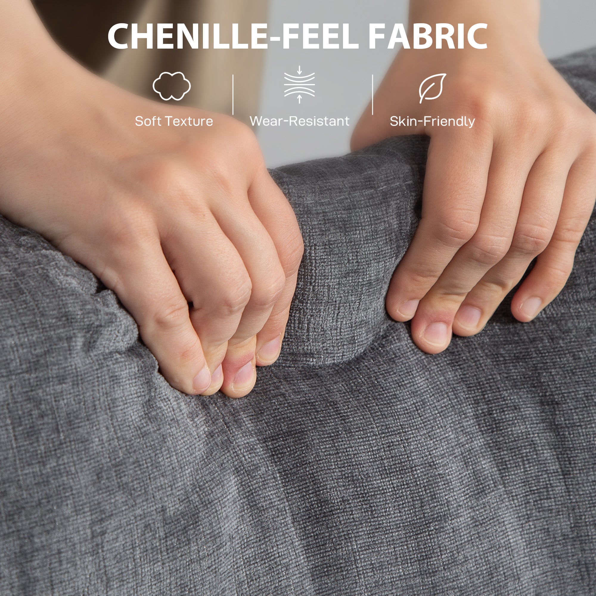 Kozy - 3 Seater Sofa with USB Ports & Cup Holders - Grey