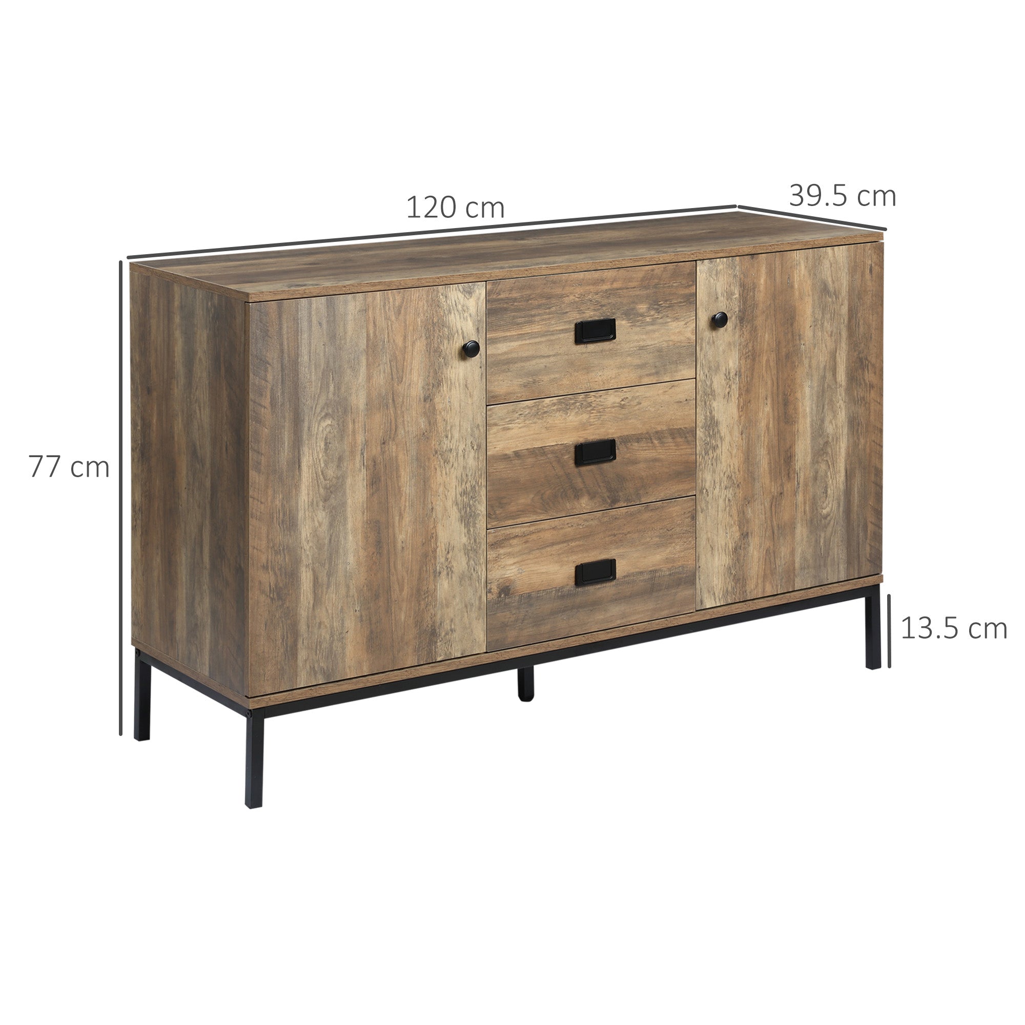 Kozy Modern Mango Wood-Effect Sideboard