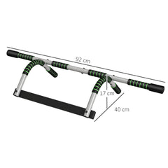 HOMCOM Pull-Up Bar for Doorway, Home Fitness Door Horizontal Bar Push up Bar for Indoor Gym Upper Body Workout, Green