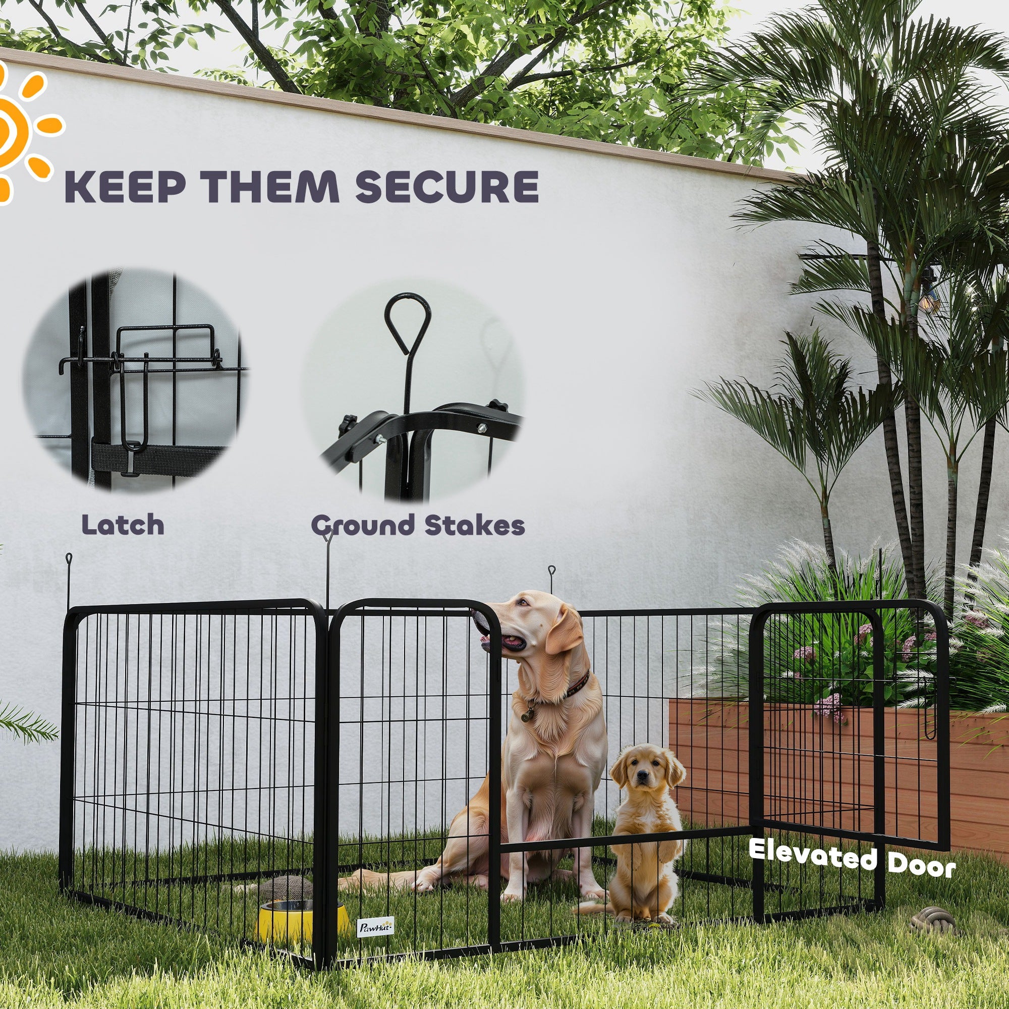 Kozy Steel Dog Whelping Box with Washable Whelping Pad, Wind-Resistant Cloth, for Small, Medium Dogs, 122 x 122 x 60cm