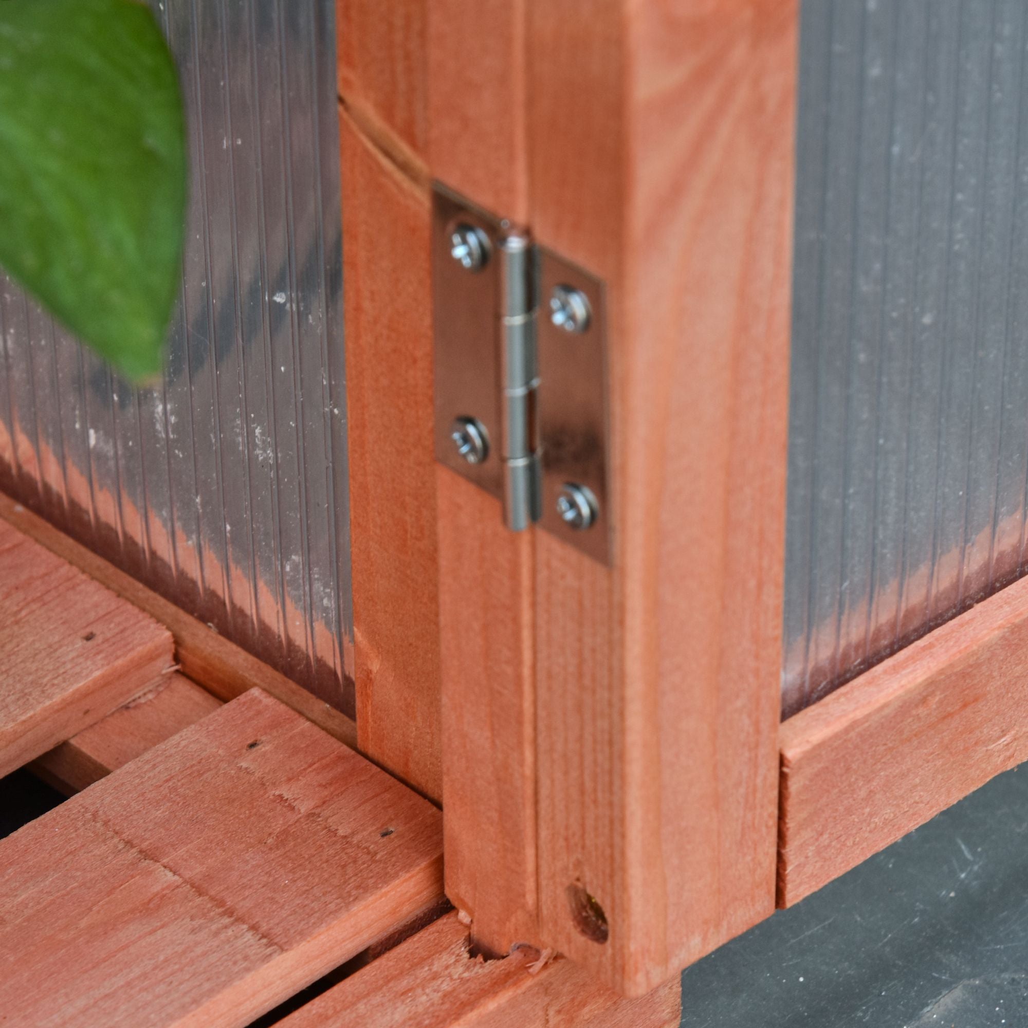 Kozy Garden Cold Frame Polycarbonate Greenhouse with Adjustable Shelves, Double Doors, Openable Top Covers, Grow House for Flower Vegetable Plants, 80 x 47 x 138cm, Orange