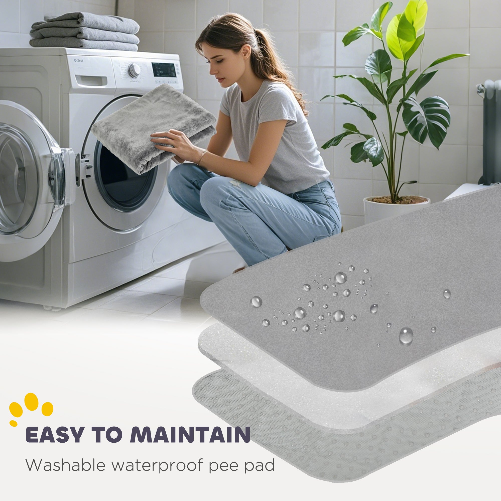 Kozy Steel Dog Whelping Box with Washable Whelping Pad, Wind-Resistant Cloth, for Small, Medium Dogs, 122 x 122 x 60cm