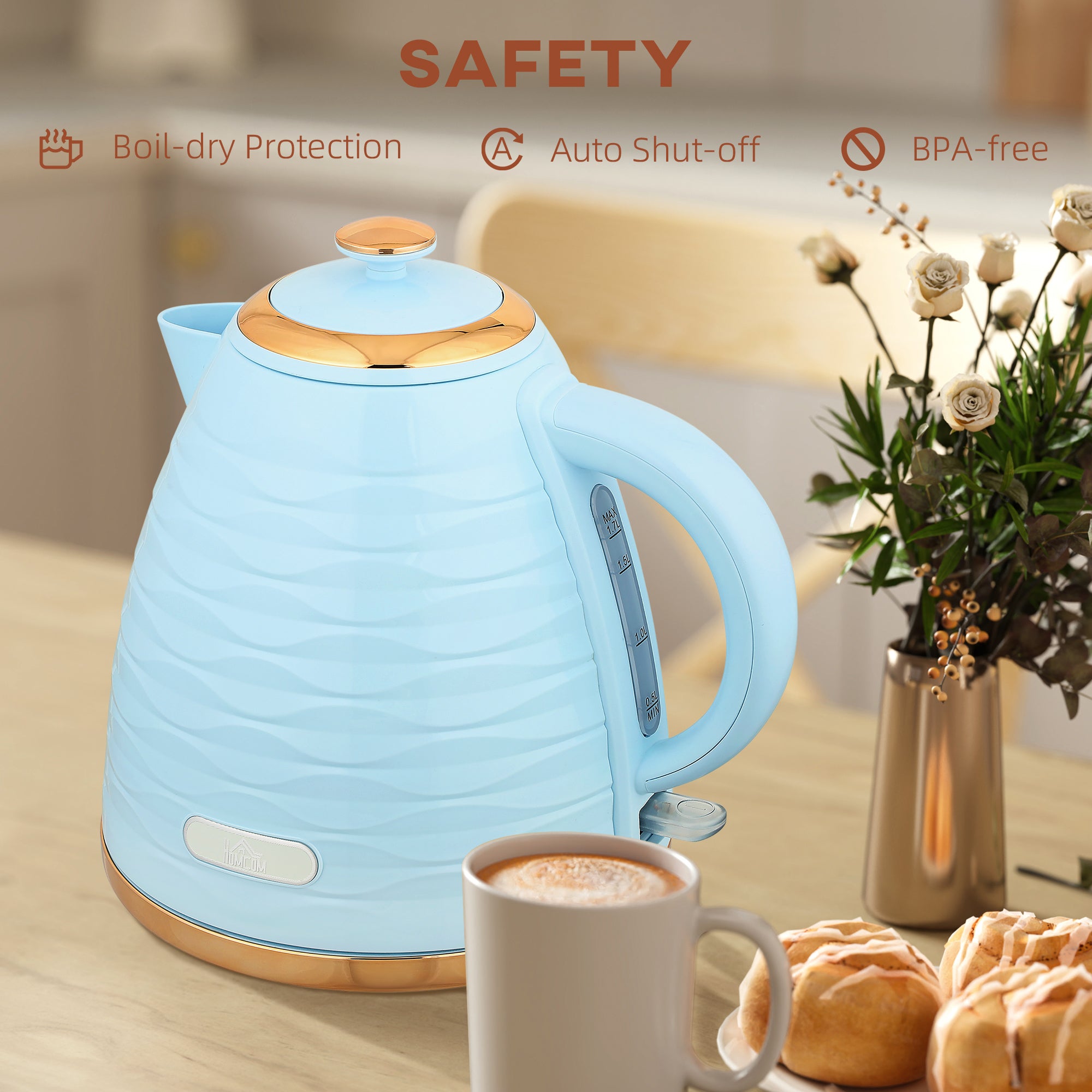 Kozy - 3kW Rapid Boil Honeycomb Kettle - Light Blue