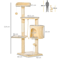 PawHut Cat Tree House, Multi