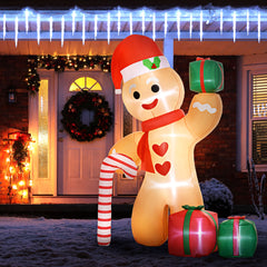 Kozy - 8ft Inflatable Gingerbread Christmas Decoration