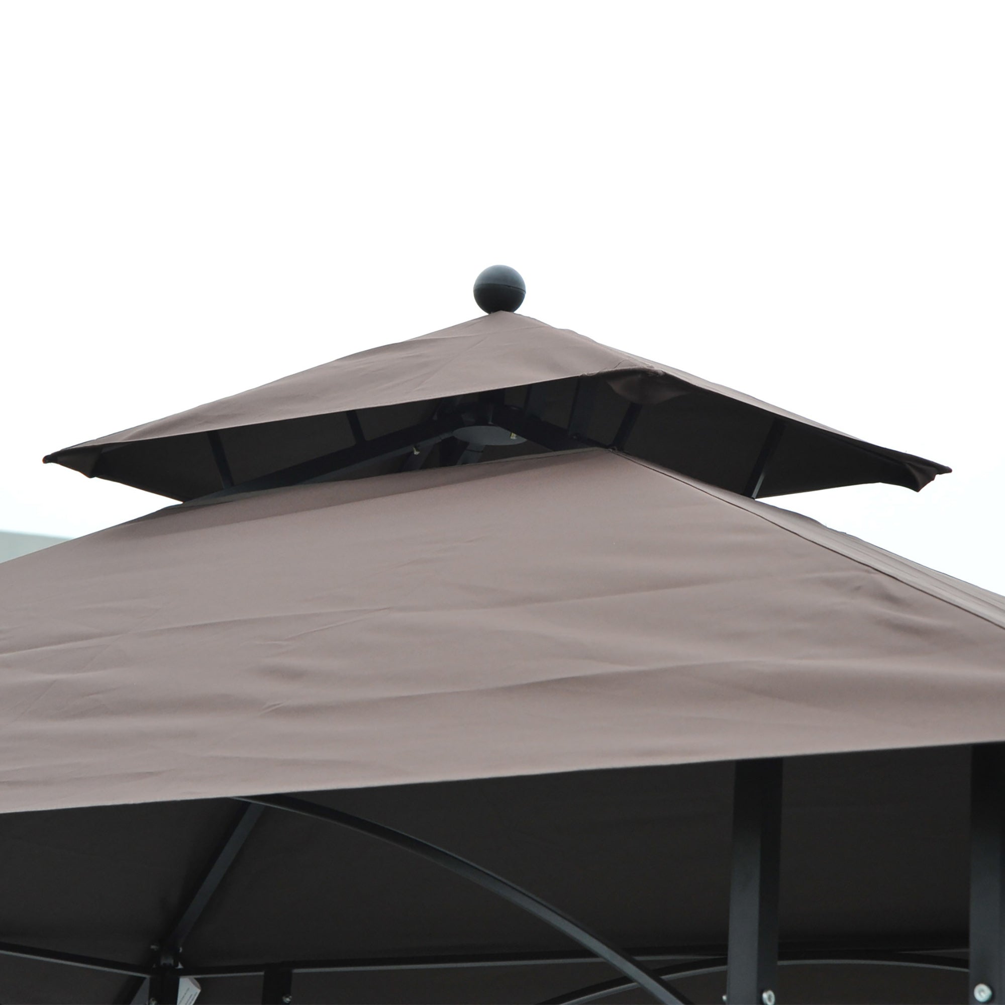 Kozy 2.5 x 1.5m BBQ Tent Canopy Patio Outdoor Awning Gazebo Party Sun Shelter - Coffee
