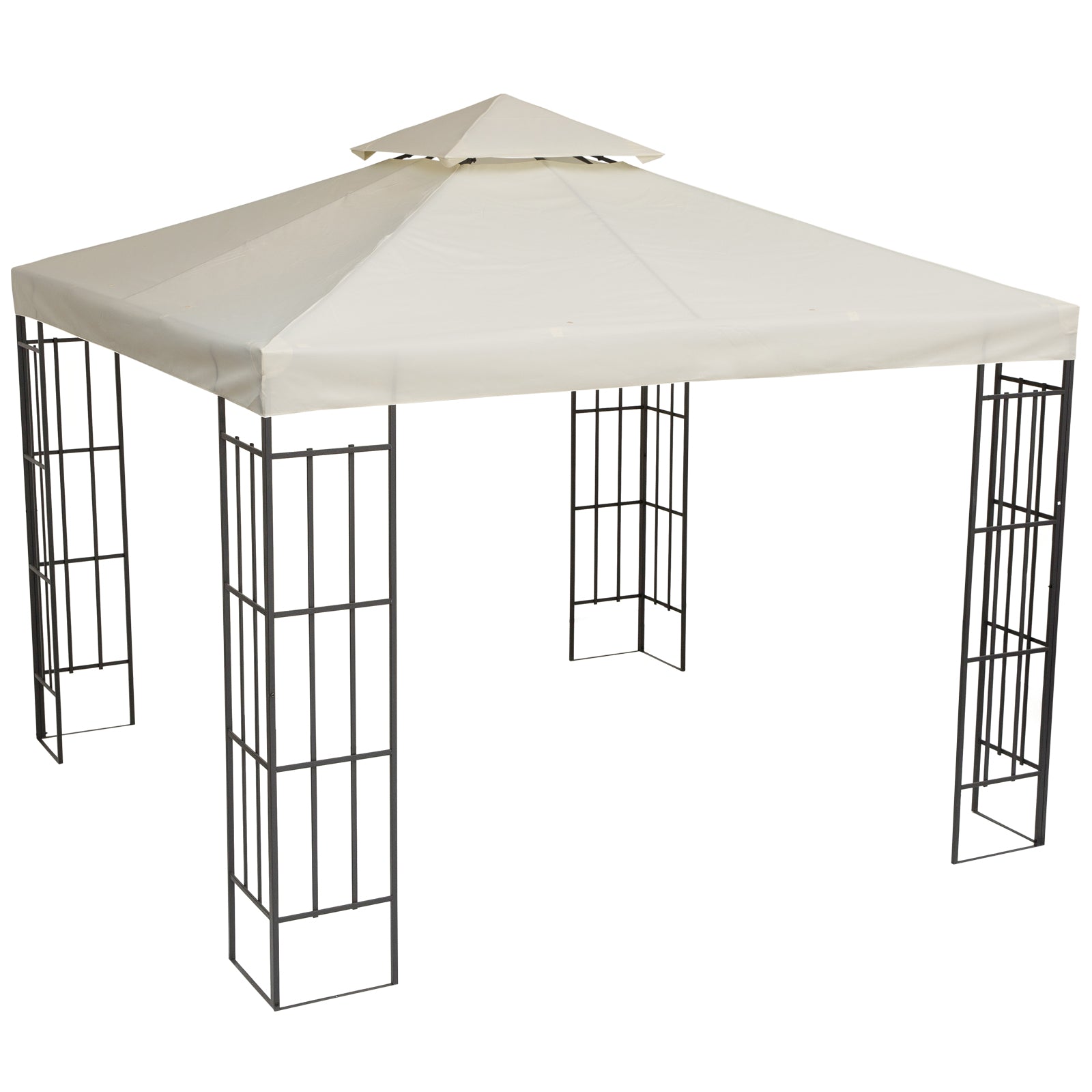 Outsunny 3 x 3(m) Gazebo Canopy Roof Top Replacement Cover Spare Part Cream White (TOP ONLY)