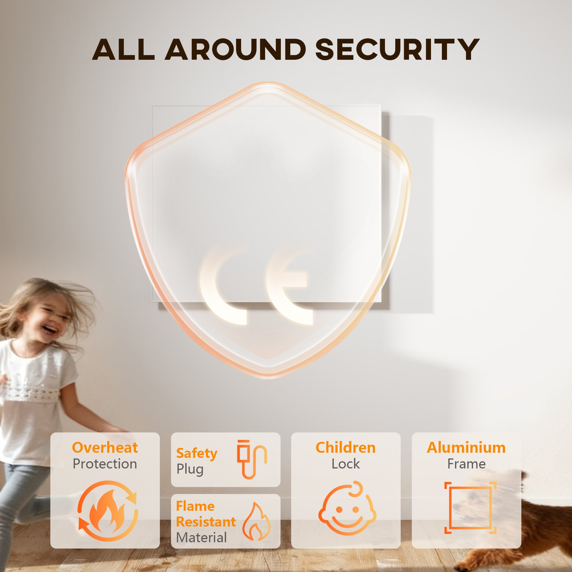 Kozy Wifi Smart Electric Heater, Far Infrared, Wall Mounted - 520W