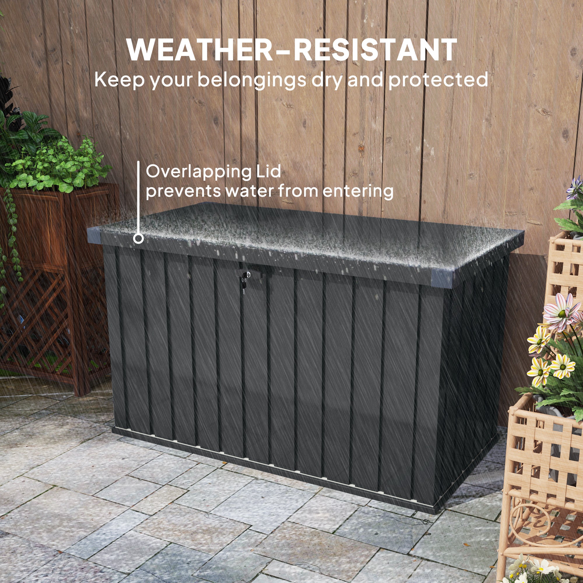 Kozy - 400L Galvanised Steel Garden Storage Box