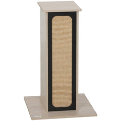 Kozy 63cm Cat Scratching Post, Cat Scratcher with Replaceable Scratching Board, Top Perch, Sisal Scratch Mat, Oak
