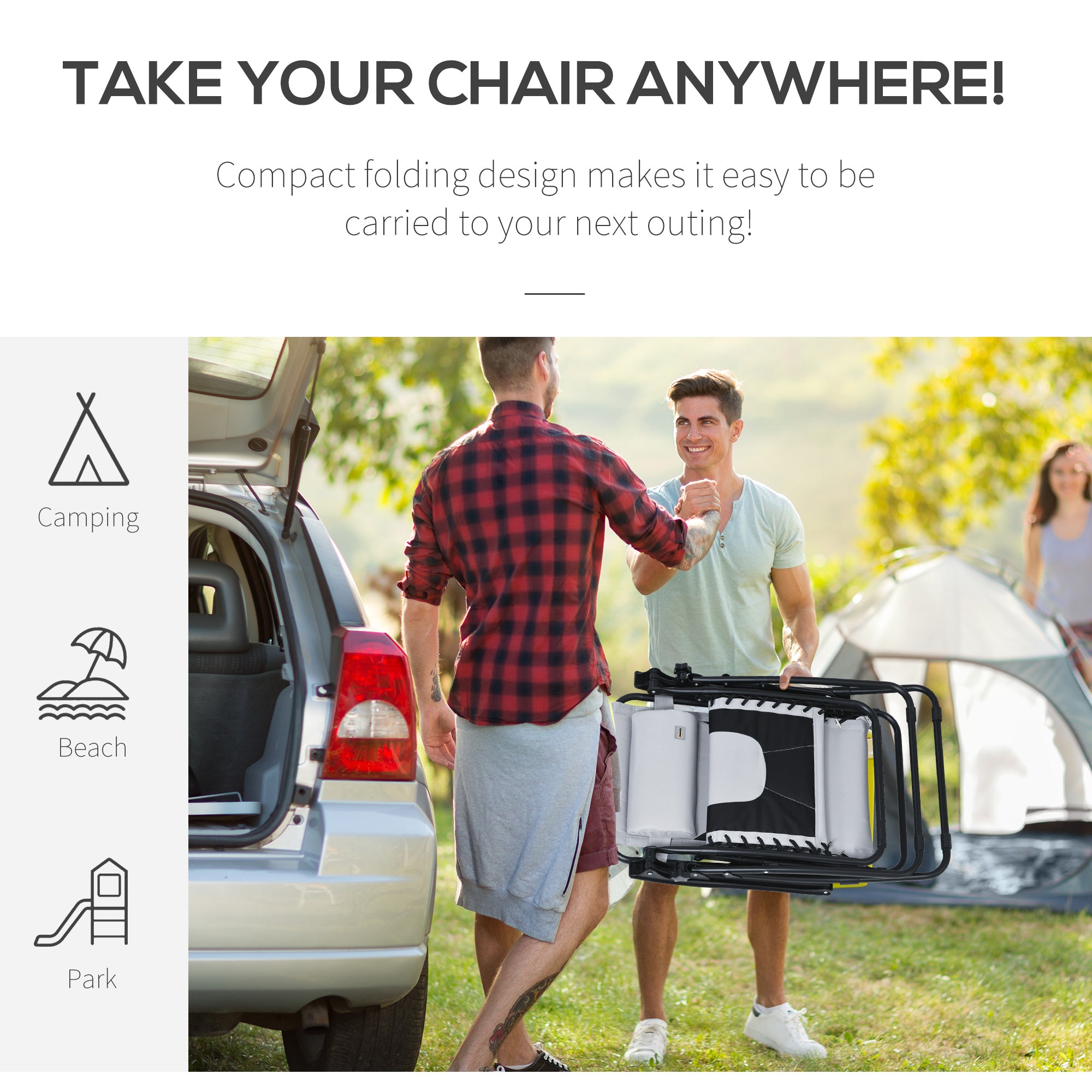 Kozy Zero Gravity Lounger Chair, Folding Reclining Patio Chair with Padded Seat, Cup Holder, Soft Cushion and Headrest for Poolside, Camping, Light Grey