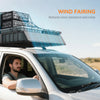 Universal Roof Rack Basket Tray, Car Rooftop Luggage Cargo Carrier Holder with Wind Fairing, Side Rails for SUVs, Pickups, Sedans, Off-Road Vehicles