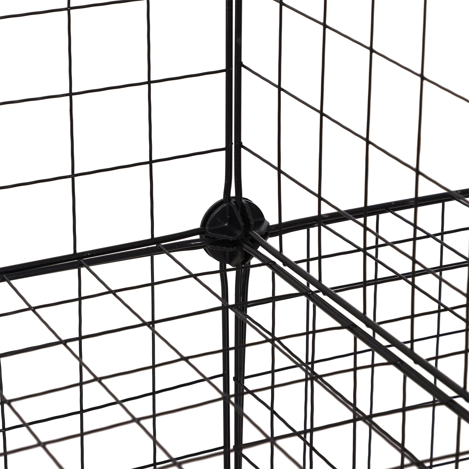 Kozy DIY 6 Cube Metal Wire Rack Interlocking Storage Cabinet Living Room Organiser Display Shelves Black