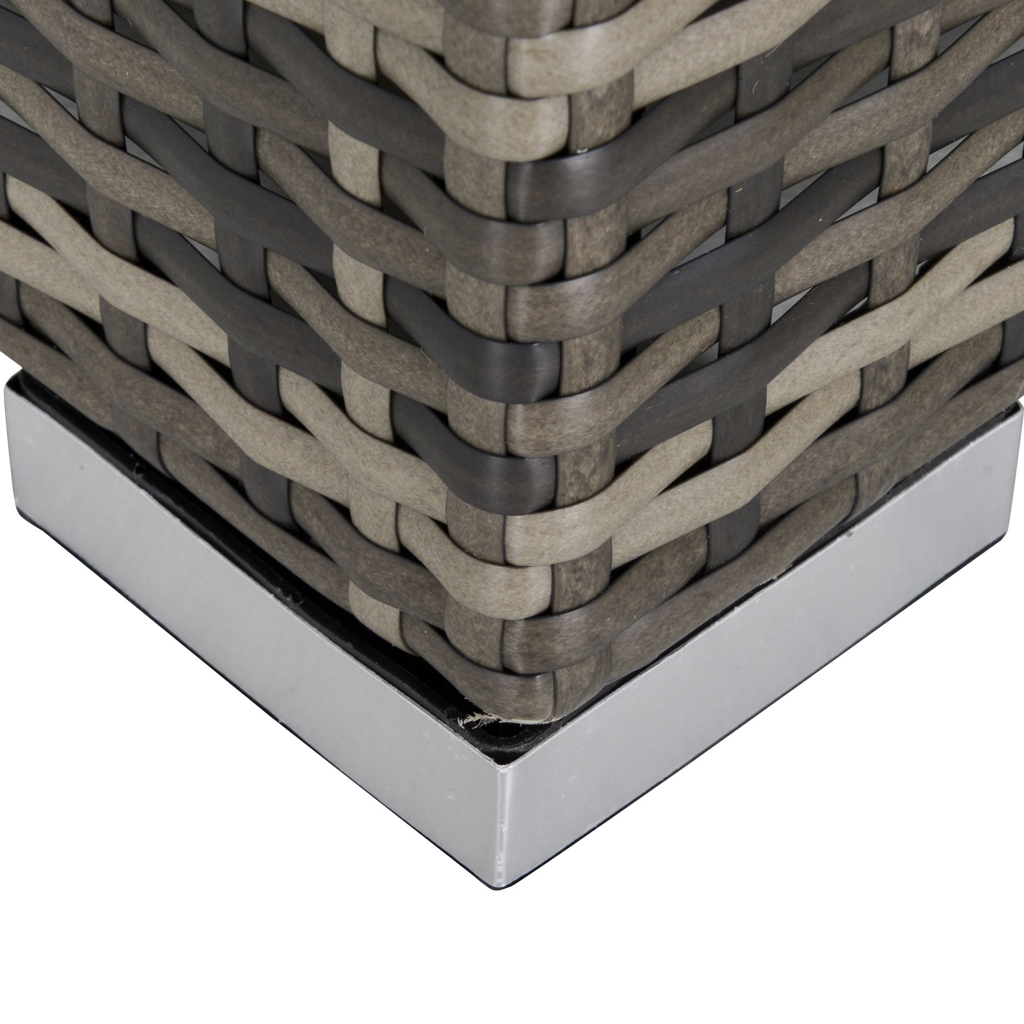 Kozy Outdoor PE Rattan Corner Sofa, Garden Wicker Furniture Single Sofa Chair w/ Cushions, Deep Grey