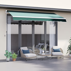 Kozy Manual Retractable Awning, 2.5x2 m-Dark Green