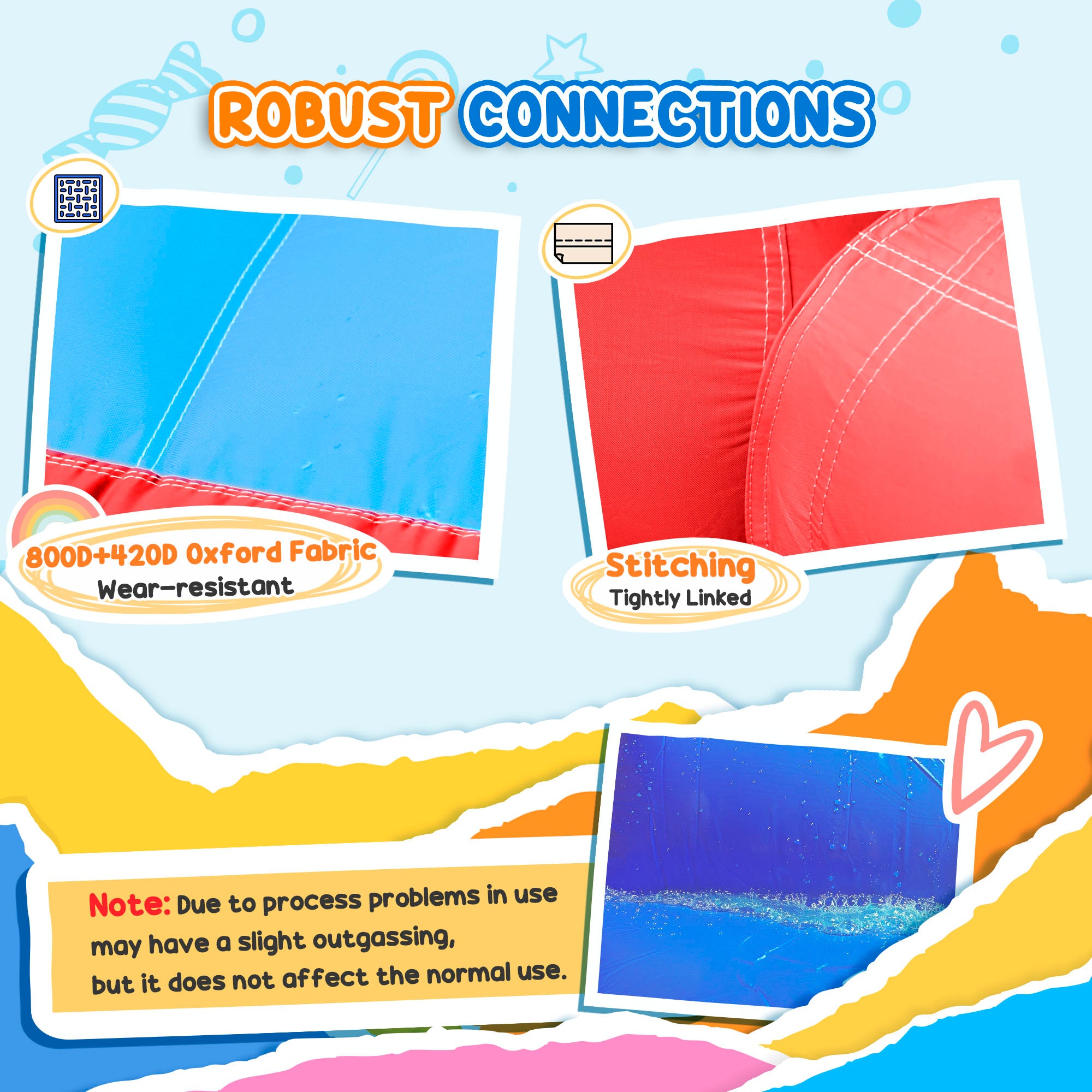 Kozy - 4 in 1 Kids Bouncy Castle Large Sailboat Style Inflatable House Slide Trampoline Water Pool Climbing Wall with Blower Carrybag for Kids Age 3-8, 2.65 x 2.6 x 2m