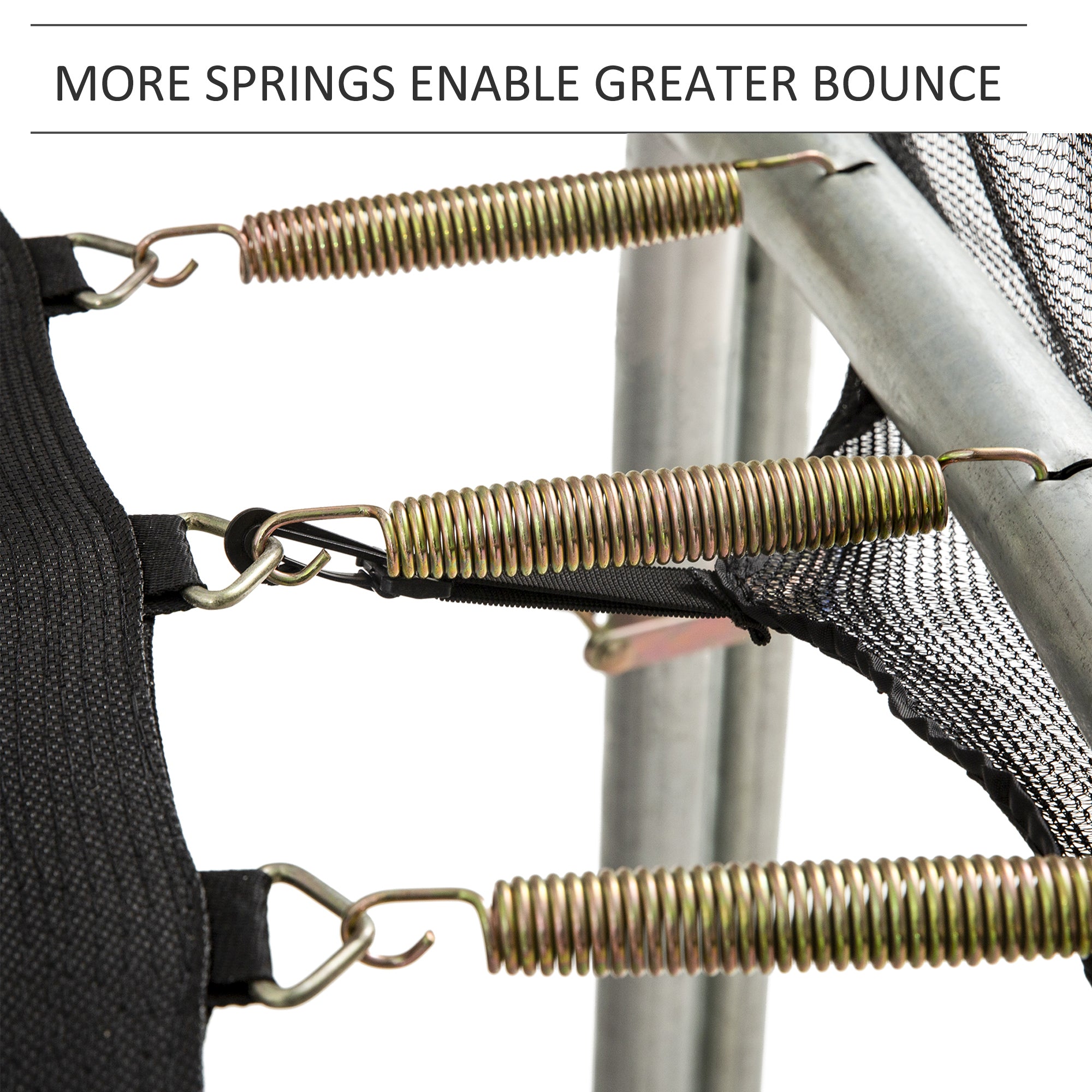 Kozy 13ft Trampoline Net Replacement Safety Net Enclosure Net Spare w/ 8 Poles