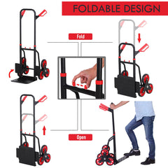 DURHAND Steel Climbing Handling Trolley w/Hand Trucks 6