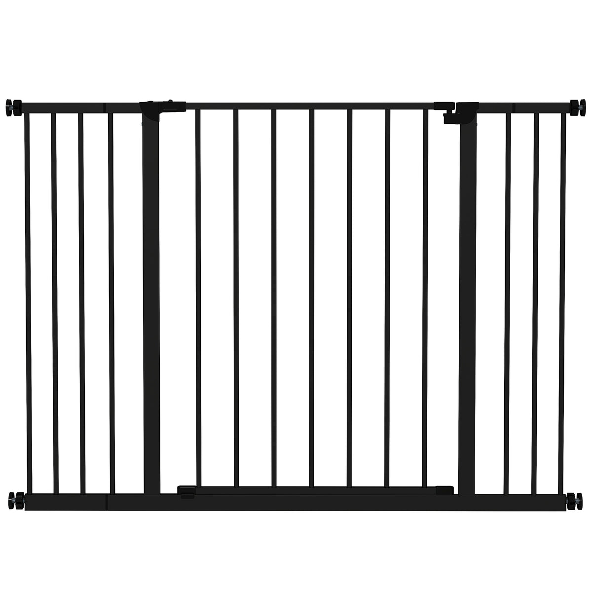 Kozy Dog Gate Pet Safety Gate Stair Barrier Pressure Fit Adjustable 76-82/86-97/101-107 cm, Black