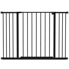 Kozy Dog Gate Pet Safety Gate Stair Barrier Pressure Fit Adjustable 76-82/86-97/101-107 cm, Black