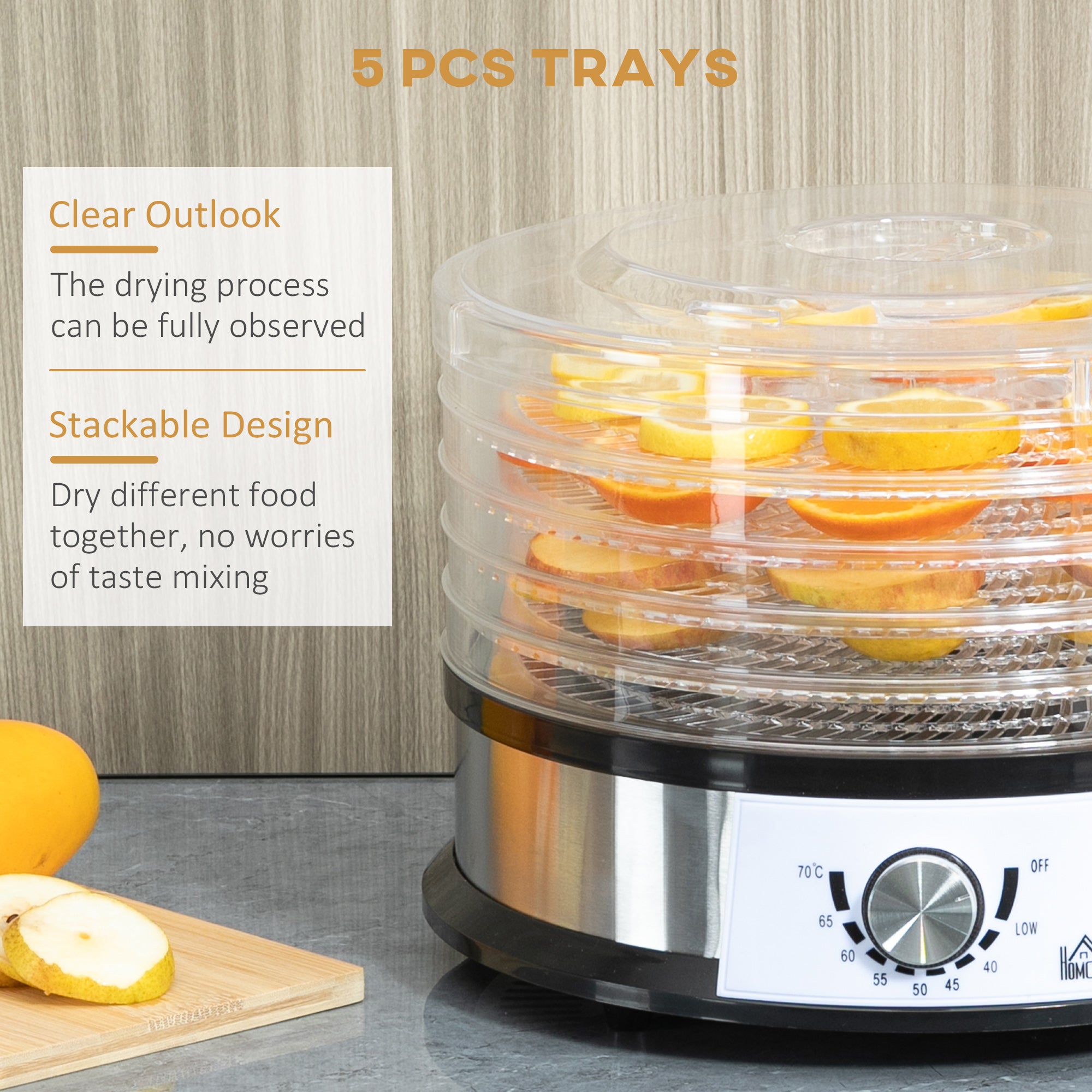 Kozy 40-70℃ Five-Tray Food Dehydrator