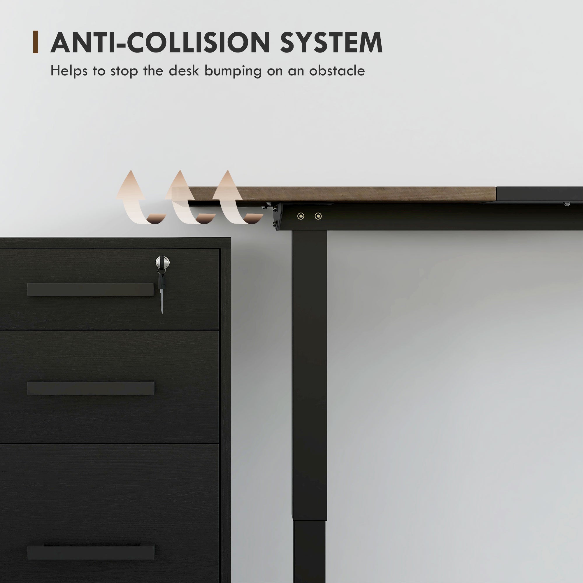 Kozy 72-116cm Adjustable Electric Standing Desk, with LED Display - Black